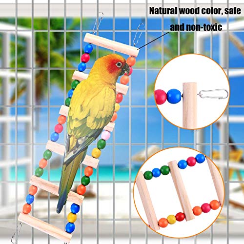 image for GABraden 4 pcs Bird Parrot Toys, Bird Swing Toy Colorful Chewing Hangi