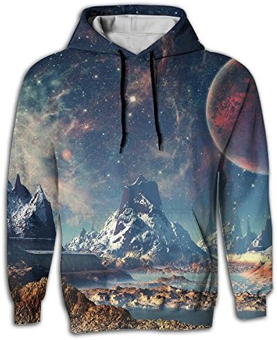 Unisex 3D Printed Hoodies Creative Universe Planet Pockets Hoodie Sweatshirts Plus Velvet Exclusive For Mens Womens