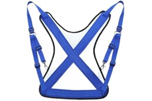 PUMYPOREITY Fishing Shoulder Back Harness, Adjustable Sea Fishing Rod Holder Vest, Offshore Stand Up Fishing Fighting Belt, Distribute Load, Prevent Sprain, Boat Fishing Shoulder Vest Harness,Blue