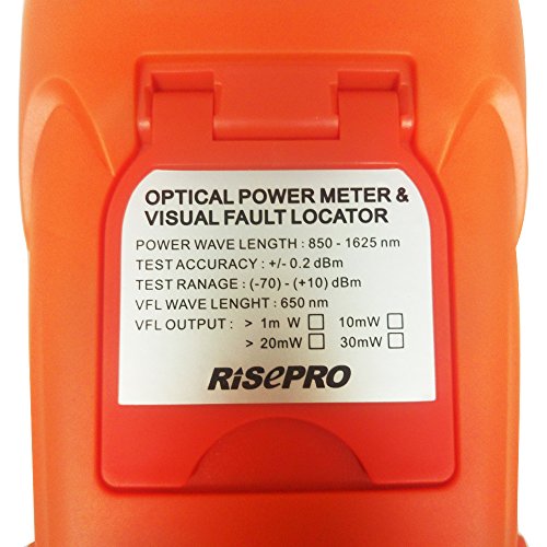 Fiber Optical Power Meter, RISEPRO -70~+10dBm 30mw Portable Optic Fiber Power Tester with Sc and Fc Connector (AUA12-O2) - Thumbnail 4
