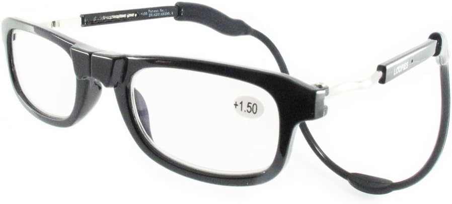 Loopies High Quality Magnetic Reading Glasses. Unisex, Adjustable, and Comfortable