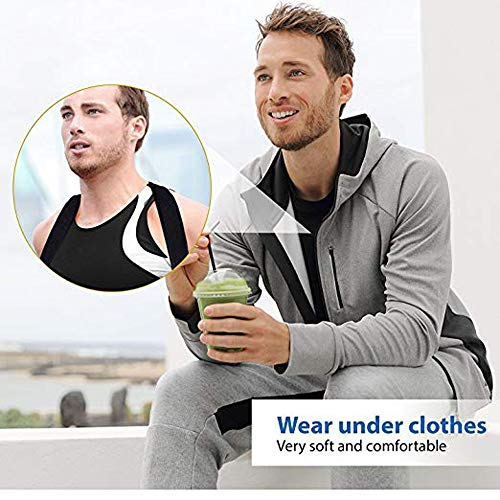 Taisk Posture Corrector, Back Posture Brace for Men and Women- Comfortable Upper Back Brace Clavicle Support Device for Thoracic Kyphosis and Shoulder - Thumbnail 4