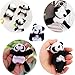 Refrigerator Magnets Cute Plush Panda Fridge Magnet Dry Erase Board Magnets Children Birthday Gift Souvenir Decor, 5PCS