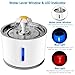 Lmlly Pet Fountain Stainless Steel, 2.4L Automatic Cat Water Fountain Dog Water Dispenser with LED Indicator & 1 Silicone Mat for Cats Dogs, Auto Power-Off, Multiple Pets (with Flower)