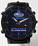 Hot Item Subaru Automobile Car Blueish Glass Awesome Logo Custom Printed Sports Wrist Watch