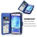 TabPow Galaxy J7 Case,Weave Zipper Cash Slot, Card Slots, Button, Leather Wallet Case Cover With Detachable Case For Samsung Galaxy J7 J700 (2015)- Weave Blue