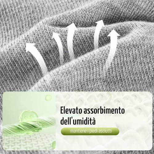 12/24 Paia di Calzini da Sneaker per Uomo e Donna in Bambù, Anti-Odor Traspiranti Mezzi Calzini Morbidi, Calzini Corti per Uso Quotidiano, Tempo Libero, Shopping e Casa