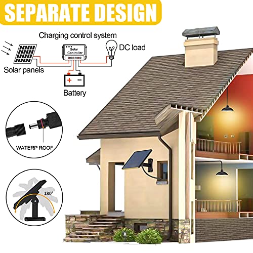 Solar-Lights Outdoor LED-Security Waterproof-Pendant Porch-Light - Patio Light, Auto Dusk to Dawn Light with Remote Control, Hanging Lights for Indoor, Yard, Garden, Decorate-Warm White