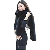 LDFWAY Long Men Women Faux Fur Collar Winter Warm Wrap Stole Scarf Shawl Shrug