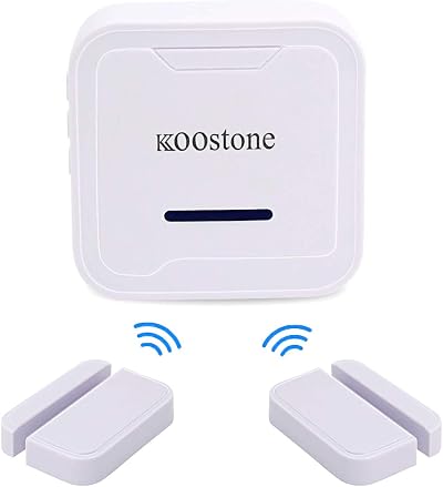 Trarover Koostone Wireless Magnetic Door Sensor Alarm Chime 2 Sensors 400ft