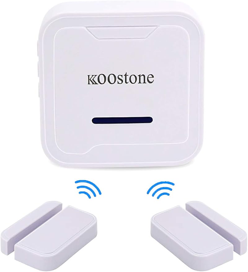 Trarover Koostone Wireless Magnetic Door Sensor Alarm Chime 2 Sensors 400ft