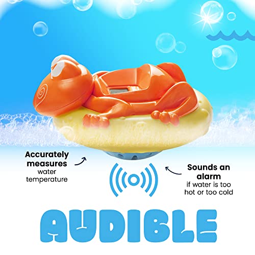Aquatopia Baby Bath Thermometer Floating Toy with Digital Audible Alarm, Baby Water