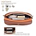 befen Full Grain Leather Wristlet Clutch Crossbody Phone Wallet, Mini Cross Body Purse with Shoulder Strap/Wrist Strap/Card Slots - Cognac Brown