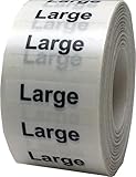 InStockLabels Large Clothing Size Strip Labels 1.25 x 5