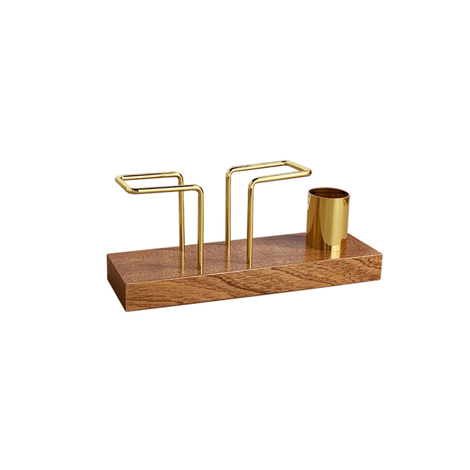 Photo 1 of Yufocusqc Wood Napkin Holder for Table Vertical Modern Napkin Holder with Metal Wire Suitable for Indoor Outdoor Kitchen Dining (Napkin holder with toothpick Holder)