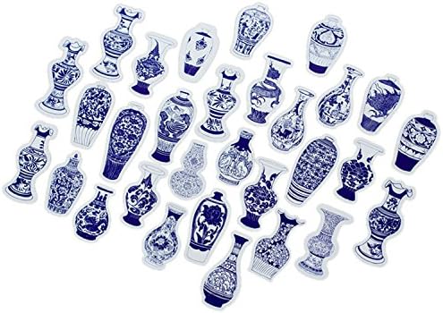Blue &amp; White Porcelain Shaped Colorful Bookmarks, 30PCS