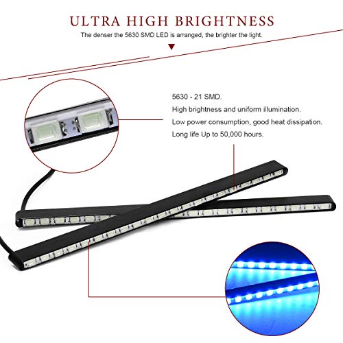 image for YINTATECH 2PCS 21-LEDs Universal Car LED COB DRL Fog Light Waterproof 