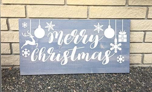 Derles wood Merry Christmas/Merry Christmas Sign/Christmas Wood Sign/Rustic Wooden Sign/Customizable Sign