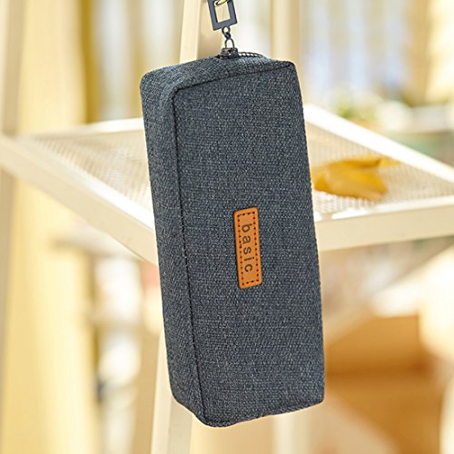 iSuperb Cotton Linen Pencil Case Student Stationery Pouch Bag Office Storage Organizer Coin Pouch Cosmetic Bag - Thumbnail 2
