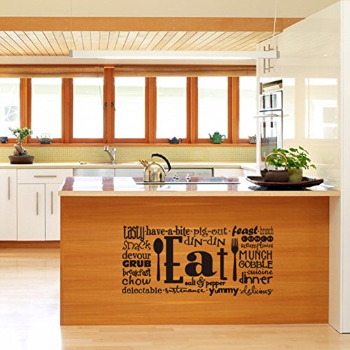 Adarl Creative Kitchen Knife and Fork Wallpaper Tile Wall Stickers Self-Adhesive Wall Decals Murals Stickers for Home Decoration - Thumbnail 4