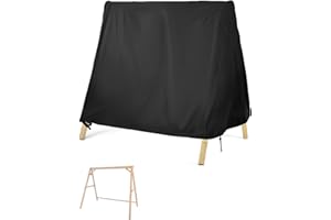 Kasla Outdoor Swing Cover, Waterproof and Heavy-Duty, Cover for Patio A Frame Swing Set & Porch Glider Hammock & Porch Swing Stand - 85" Lx55 Wx67 H