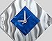 Blue Metal Decorative Wall Clock, Abstract Modern Clock for Living Room or Kitchen, Jon Allen Metal Art, Spare Moment Clock