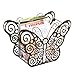 Collections Etc Antique Scroll Butterfly Metal Magazine Holder with Bronze Finish - Organizer for Any Room in Home, Bronze