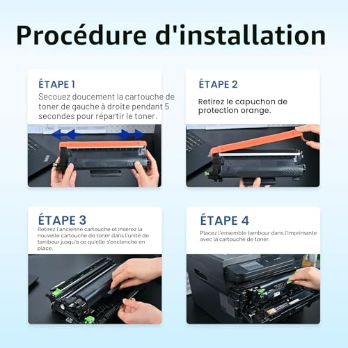 myCartridge TN2510 XL TN2510XL Toner Compatible with Brother MFC-L2835DW HL-L2400DWE DCP-L2660DW DCP-L2665DW HL-L2445DW DCP-L2620DW DCP-L2627DW for TN2510 TN 2510XL 2 x Black