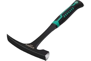 GENERIC BUSKPOK Rock Pick Hammer, 21 oz Chipping Brick Hammer with Rubber Grip for Geological Study and Rock Hounding