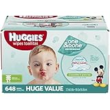 HUGGIES One & Done Refreshing Baby Wipes, Refill, 648 Count