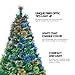 NOMA 4-Foot Pre-lit Fiber Optic Christmas Tree | LED Color-Changing Lights | Gold Glitter Tips & Potted Base