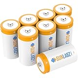 SunLabz D Rechargeable Batteries (8 Pack) Ultra-Efficient NiCd 5000mAh