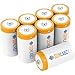 SunLabz Rechargeable Batteries, Ultra-Efficient NiCD D (8 Pack)