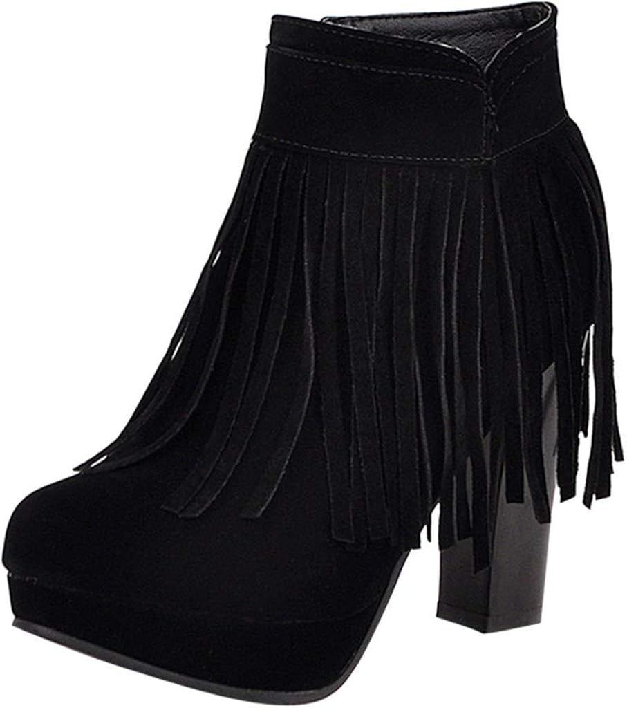 Vedolay Womens Boots Winter Clearance, Women's Tassel Boots