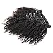 14inch Afro Kinky Curly Clip In Human Hair Extensions 7Pcs/Set Natural Hair Extensions Brazilian Curly Clip Ins