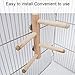 kathson Bird Perches, Birdcage Stands Parrot Climbing Standing Toy 4 Layer Ladder Wood Branch Side Play Rest Platform for Small and Medium Parakeet, Canaries, Cockatiels, Cockatoothumb 2
