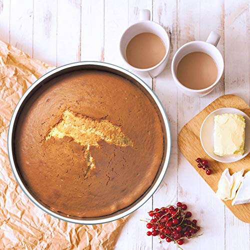 9½ Inch Cake Pan Set of 2, Efar Stainless Steel Round Cake Baking Pans