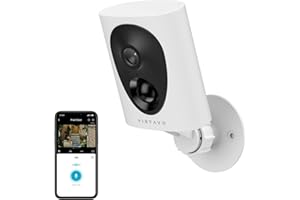 virtavo Security Cameras Wireless Outdoor, Battery Powered Starlight Color Night Vision Weatherproof, Surveillance WiFi Home Camera Outside, AI Motion Detection, Compatible with Alexa