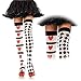 Leg Avenue Women's Harlequin Thigh Highs, Black/White/Red, One Size
