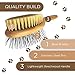 Paws Pamper Boar Bristle & Pin Brush for Dogs and Cats - Beechwood Handle (Cappuccino White)