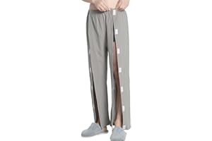 Heuanpte Men's Tear Away Pants with 2 Side Snaps, Loose Fit Breakaway Basketball Pants,3XL