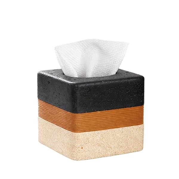 TISSUE BOX COVER SQUARE RESIN FACIAL TISSUE HOLDER...