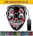 LED Halloween Mask - Aditomo LED Purge Mask Glowing Mask LED Mask Light Up Mask for Halloween Festival Party Adults Children White
