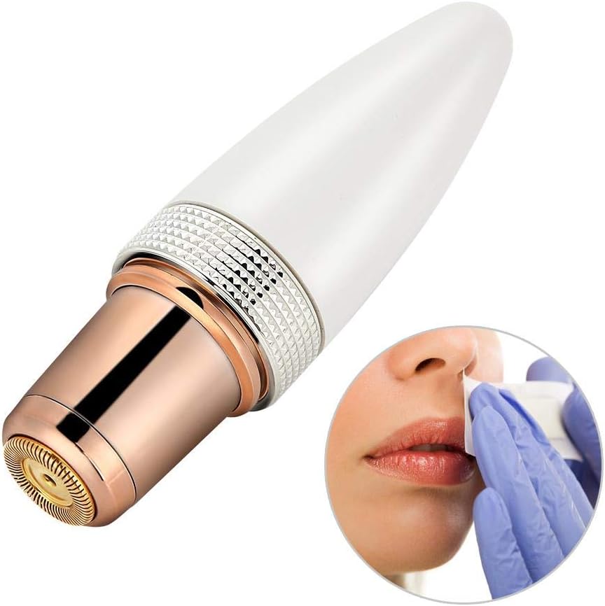 Women Epilator Painless Hair Remover Lady Face Trimmer Shaver Smooth Touch Suitable for Body Armpit Arm Leg Bikini, Mini Size(White)