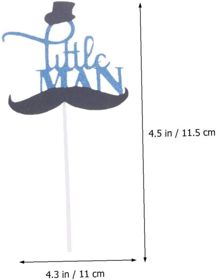 Napravi Rs Decorations Decorations Et Accessoires De Fete Pour Enfants 31pcs Little Man Forme De Gateau Mini Mustache Chapeau Bowtie De Petit Gateau Choix Pour Bebe Douche Birthday Party Supplies Decorations