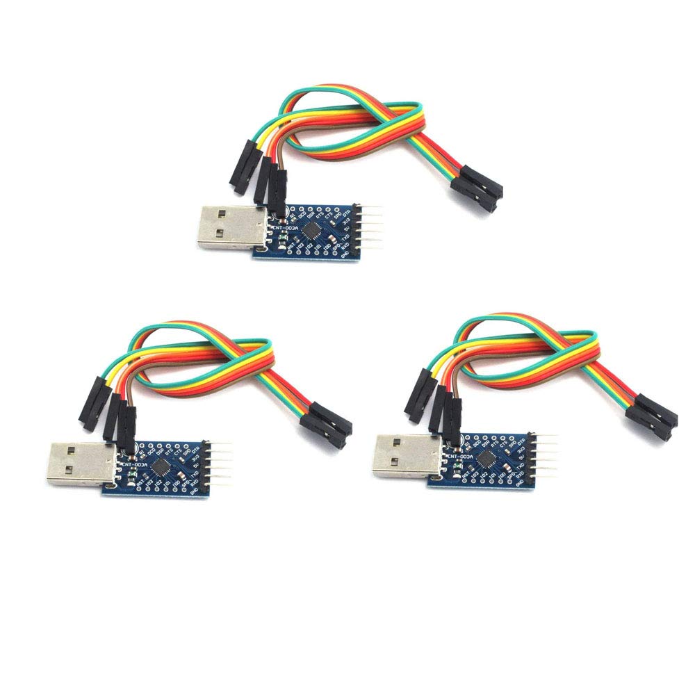 DollaTek 3Pcs CP2104 Serial Converter USB 2.0 To TTL UART 6PIN Module compatible with and better than CP2102