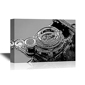 Canvas Wall Art - an Old Camera Lens Close-Up - Gallery Wrap Modern Home Art | Ready to Hang - 12x18 inches