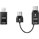 M-VAVE Wireless MIDI Transmission System Ultra Low Latency, USB Bluetooth Option for MIDI Controller Mac, iOS, Windows, 5-PIN DIN Interface Wireless MIDI Keyboard Instrument Synthesizer
