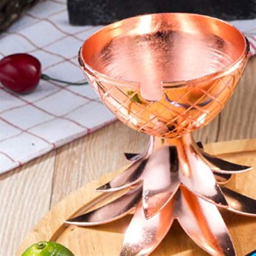 WAWAYU Kupferbecher, Pineapple Cup Edelstahl Pineapple Cup Metall Kupfer Cup kreative Persönlichkeit Modulation… – Bild 7