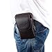 Leather Men Belt Pouch, Cell Phone Holster Wallet Pocket Waist Bags Mini Travel Messager Pouch (Dark)